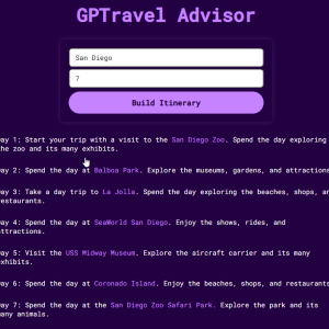 GPT Travel Advisor