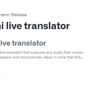 Hanami live translator